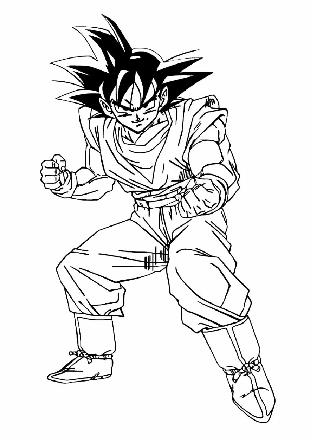 Desenho do Goku para imprimir
