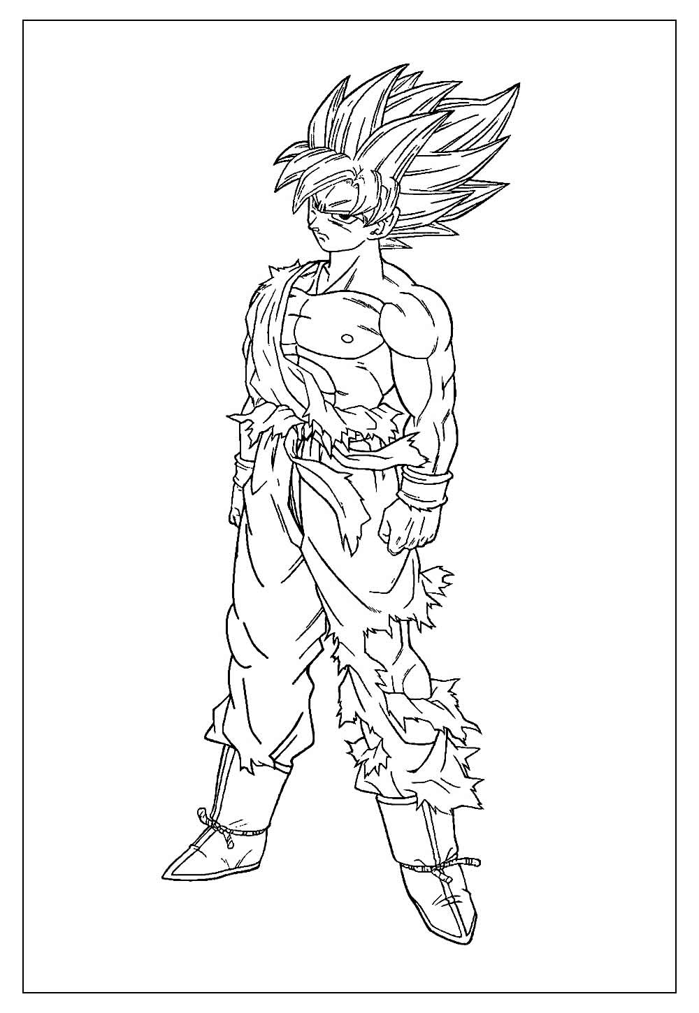 Desenhos do Goku para Colorir e Imprimir - Tudo Para Colorir