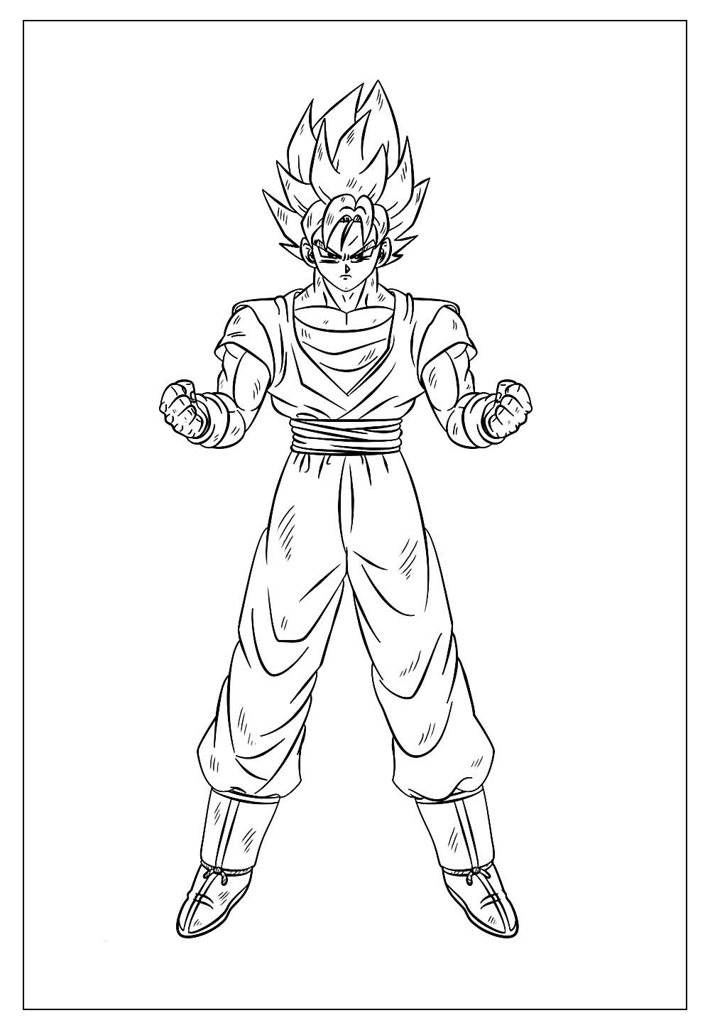 Desenhos do Goku para Colorir e Imprimir - Tudo Para Colorir