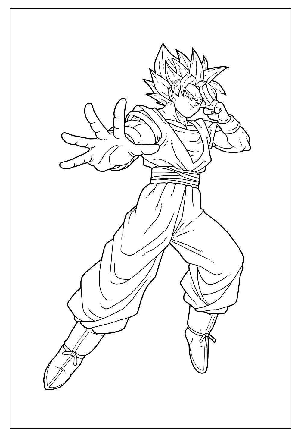 Desenho do Goku para colorir