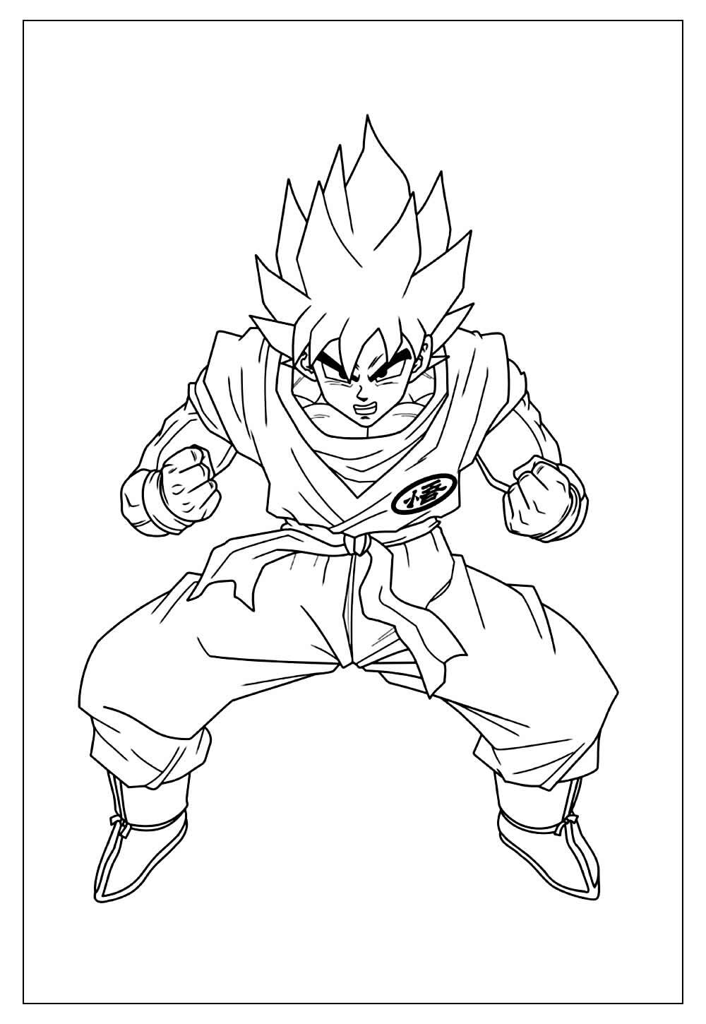 Imagem de Goku para imprimir e pintar - 7