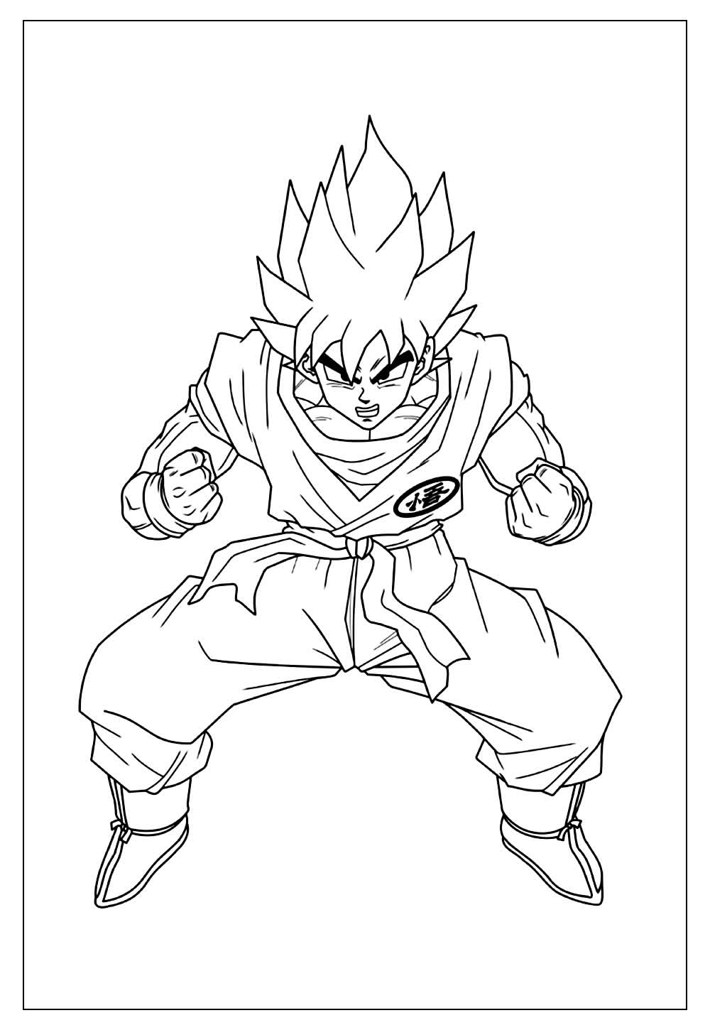 Desenhos do Goku para Colorir e Imprimir - Tudo Para Colorir