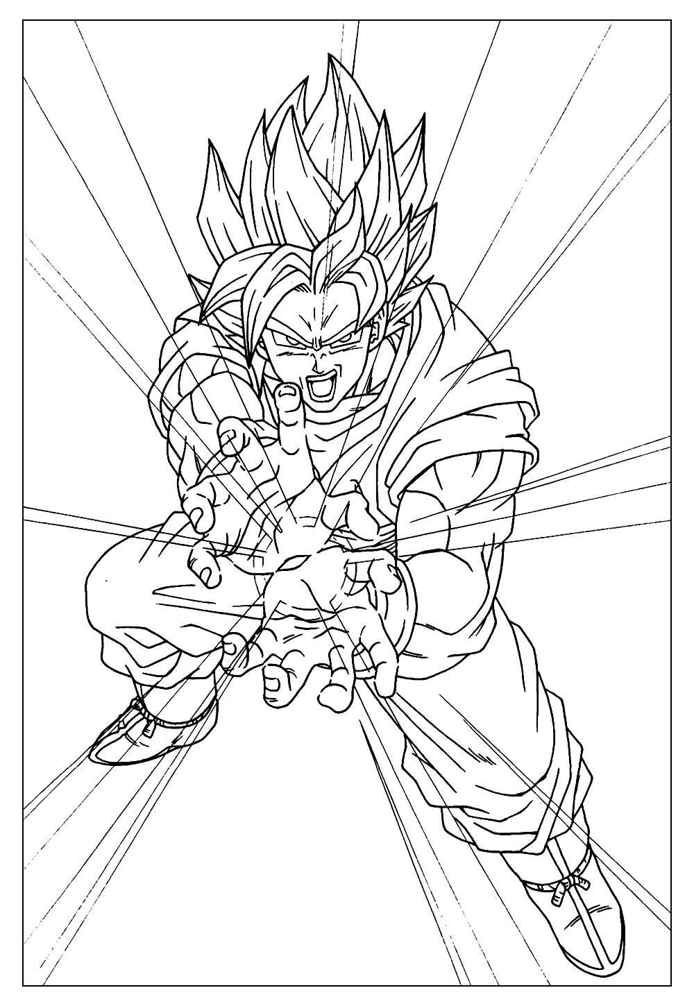 Pintar desenho do Goku