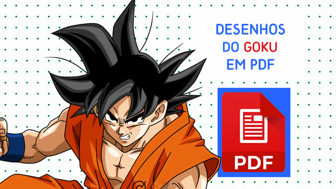 Desenhos do Goku para colorir em PDF