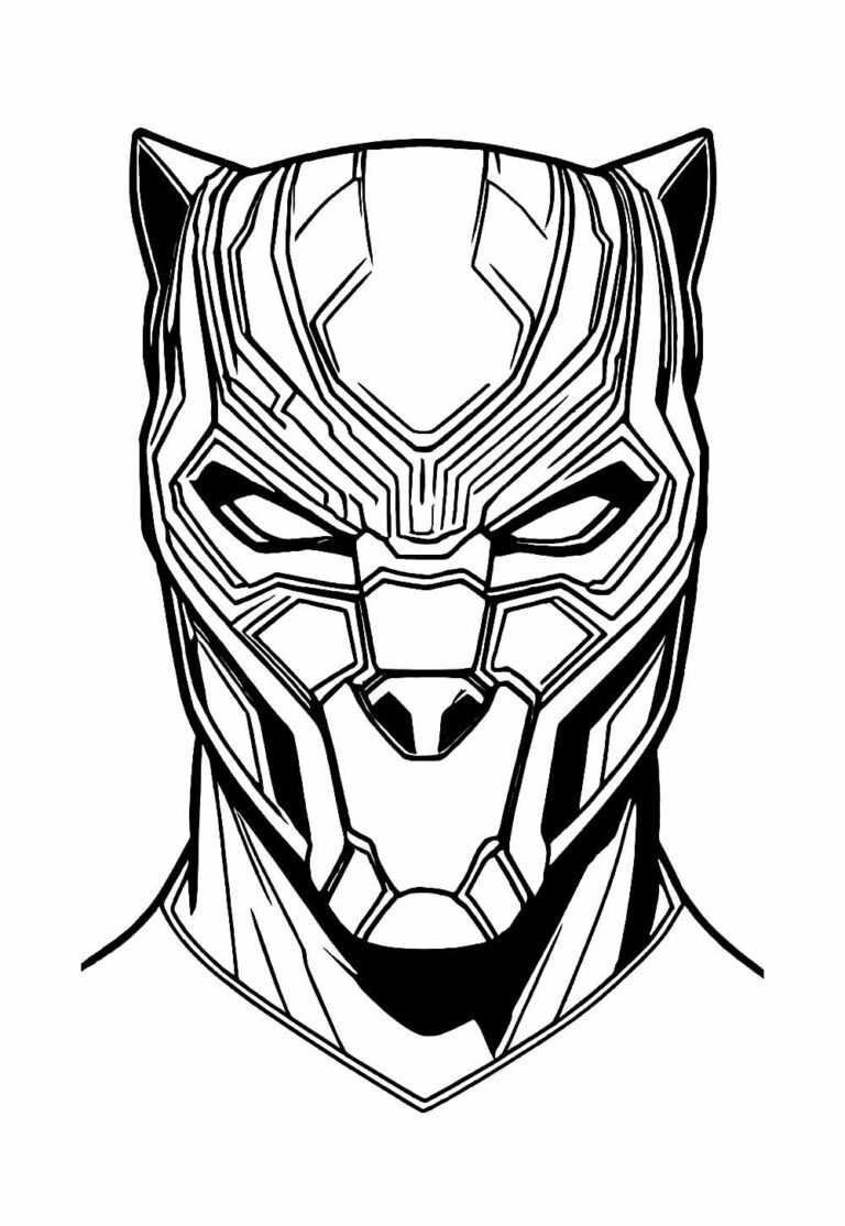 Desenhos do Pantera Negra para Colorir e Pintar
