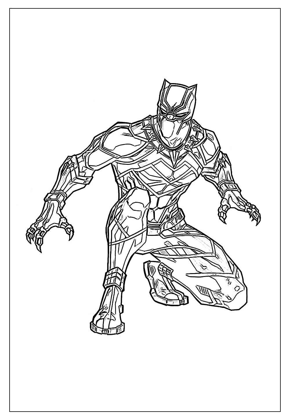 Desenhos do Pantera Negra para Colorir e Pintar