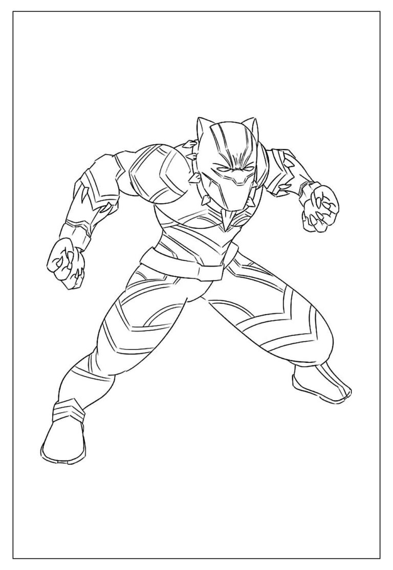 Desenhos do Pantera Negra para Colorir e Pintar