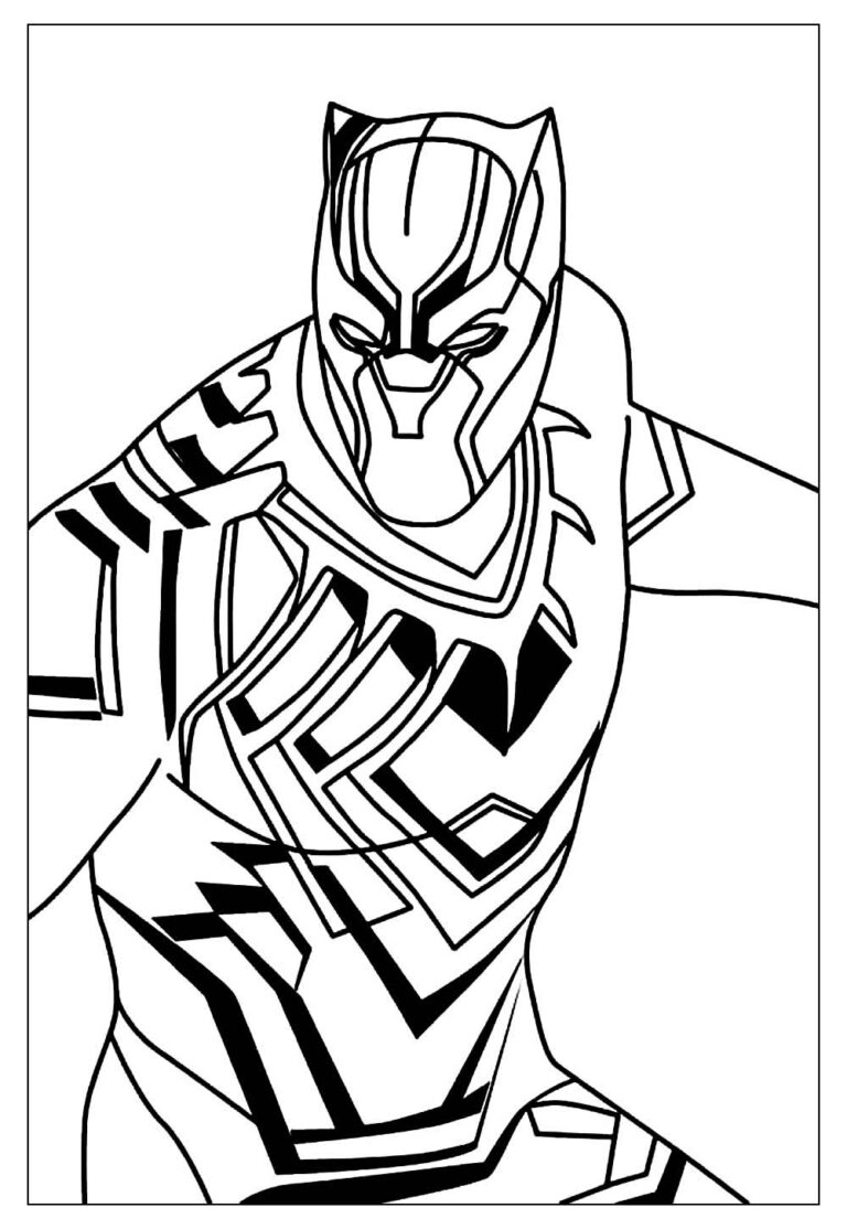 Desenhos do Pantera Negra para Colorir e Pintar