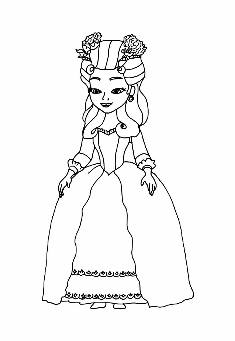 Desenho da Princesinha Sofia para pintar