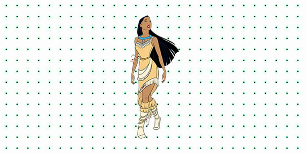 Desenhos da Pocahontas para pintar