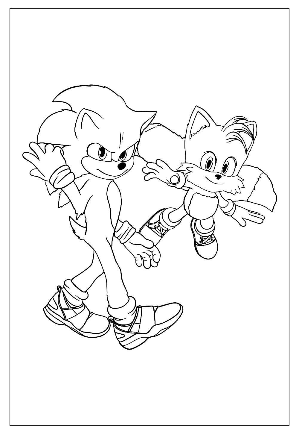 Sonic Tails para colorir - Imprimir Desenhos