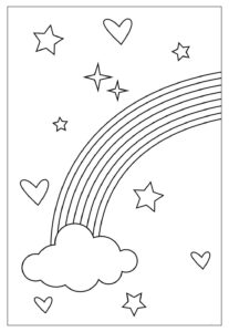 Desenhos de Arco-íris para Colorir e Pintar - Tudo Para Colorir