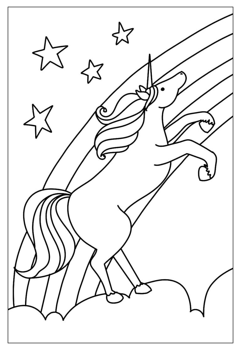 Desenhos de Arco-íris para Colorir e Pintar - Tudo Para Colorir