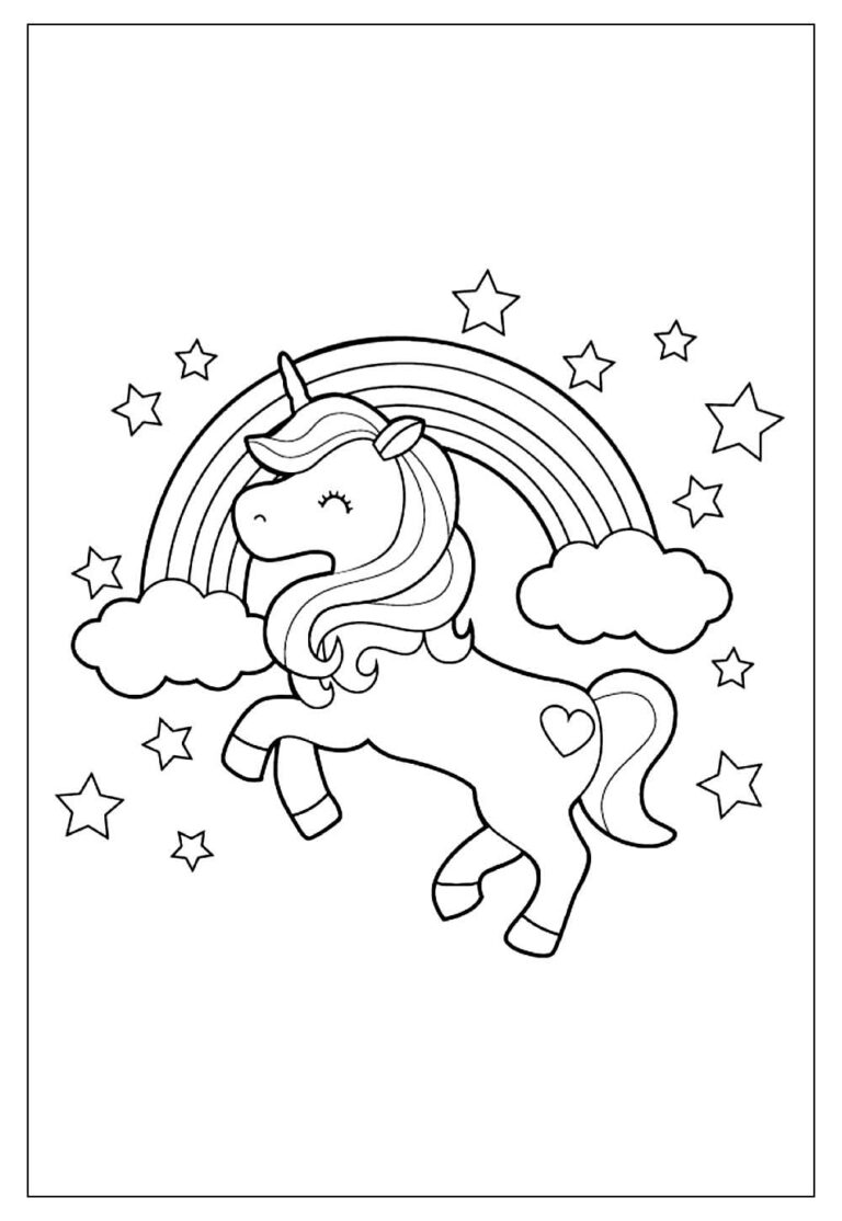 Desenhos de Arco-íris para Colorir e Pintar - Tudo Para Colorir