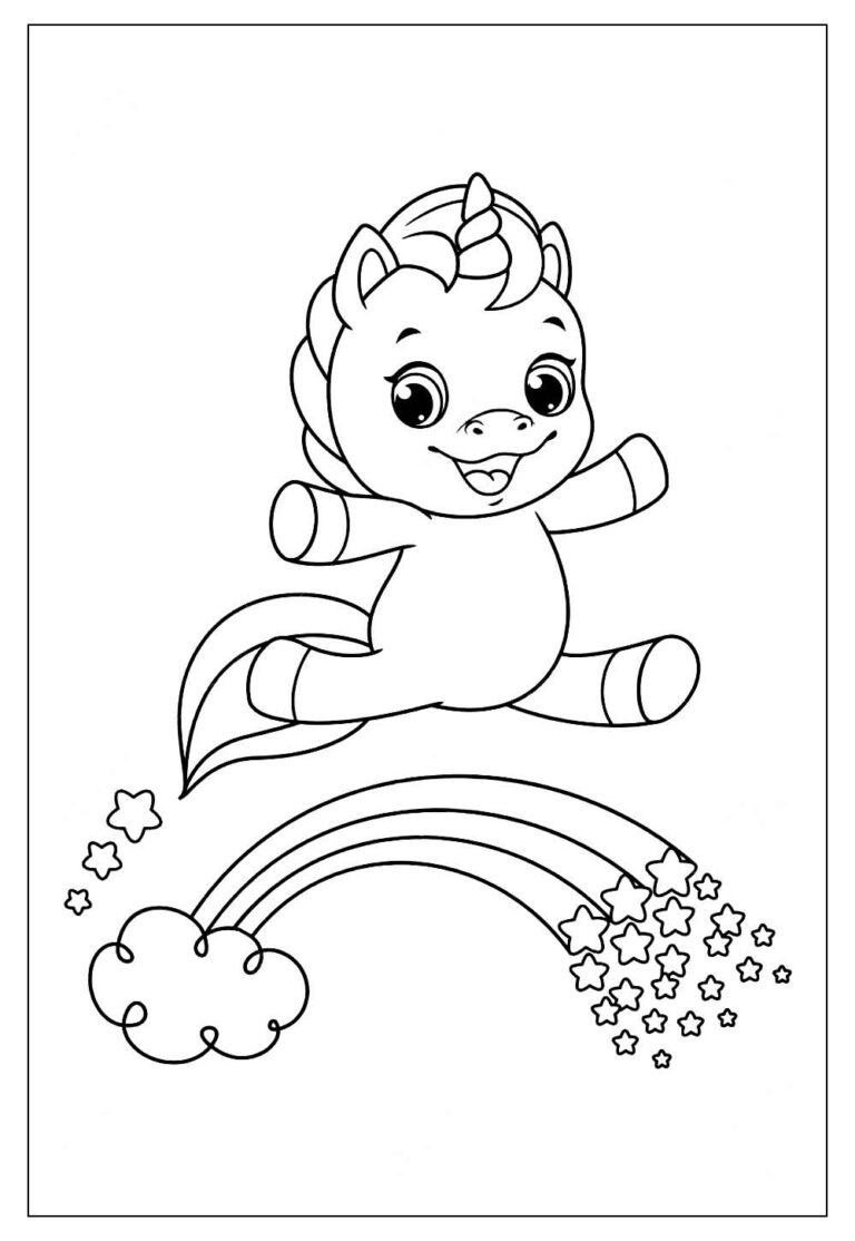 Desenhos de Arco-íris para Colorir e Pintar - Tudo Para Colorir