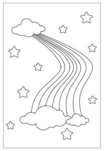 Desenhos de Arco-íris para Colorir e Pintar - Tudo Para Colorir