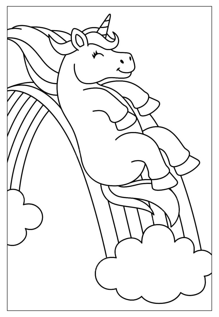 Desenhos de Arco-íris para Colorir e Pintar - Tudo Para Colorir