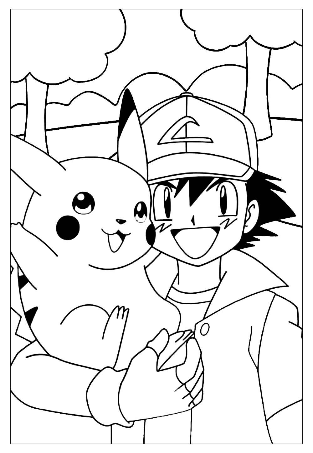 Desenho de Ash para Colorir