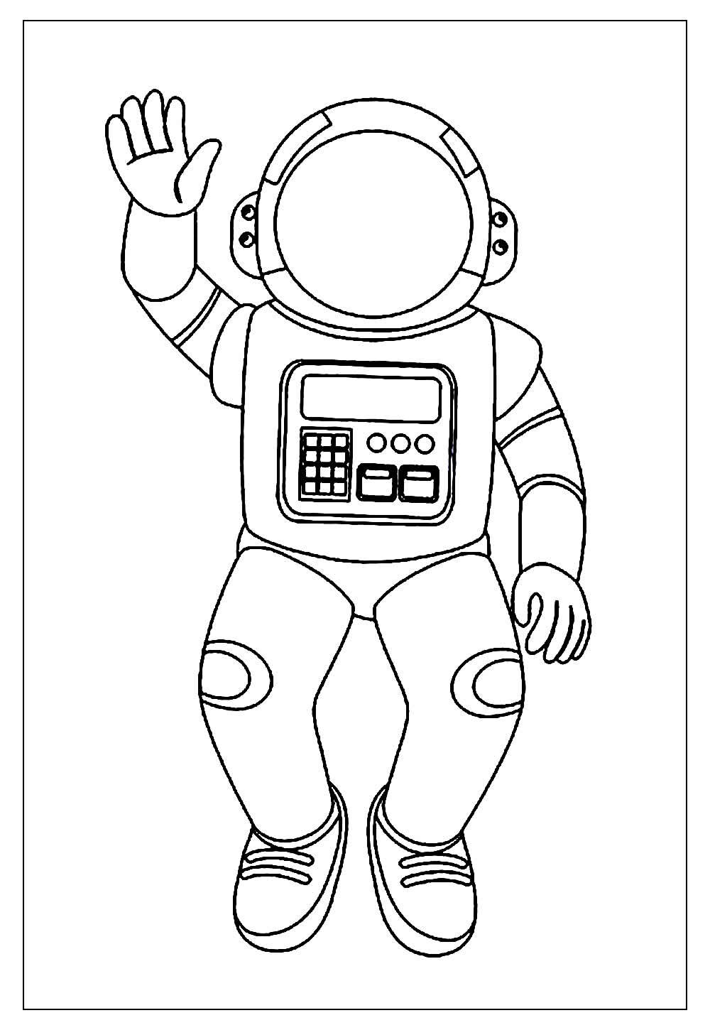 desenho de astronauta e ufo para colorir para crianças 10993616