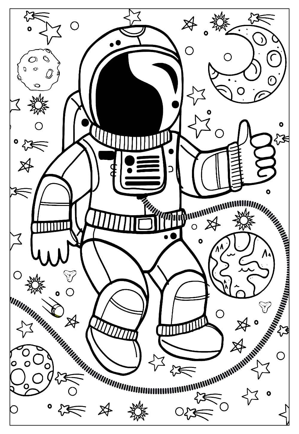 Astronauta para colorir