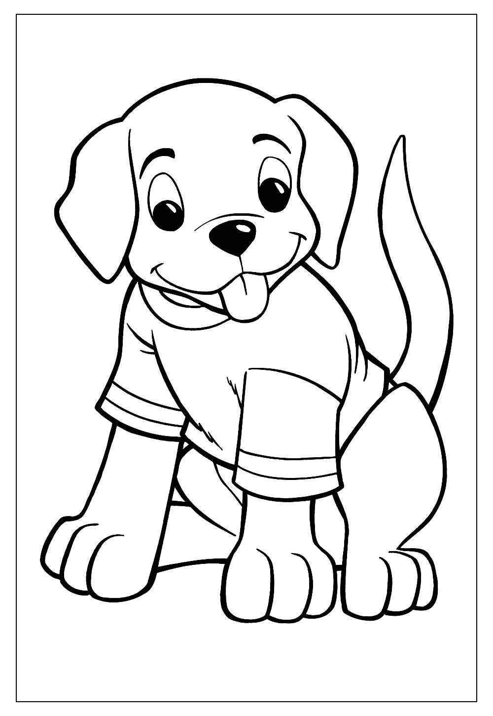 Desenho de Cachorrinho para colorir