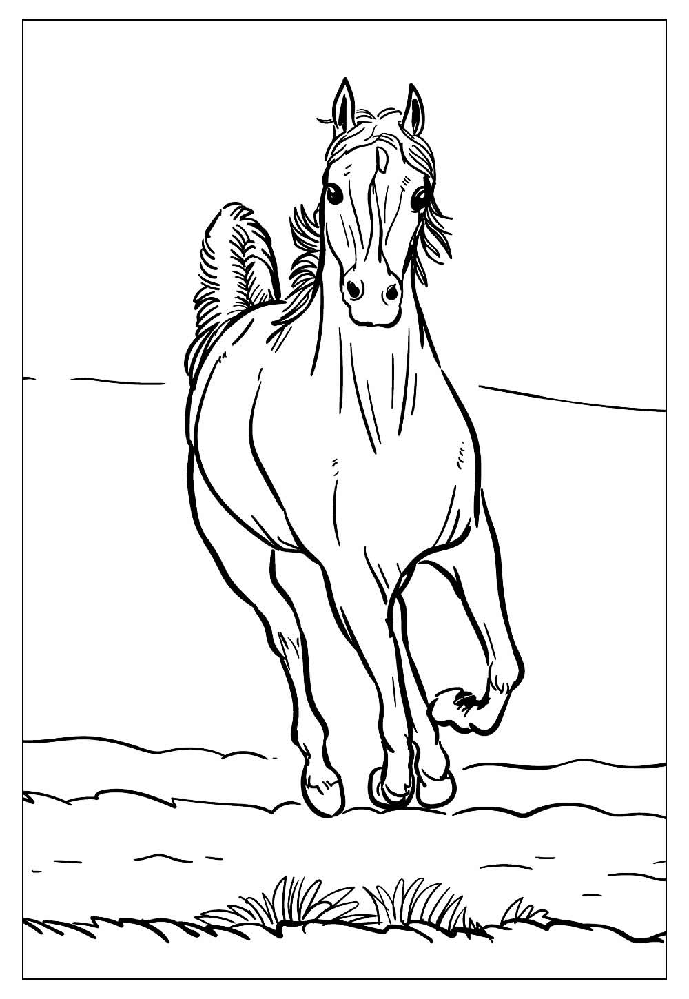 Desenhos de Cavalos para Colorir e Pintar - Tudo Para Colorir