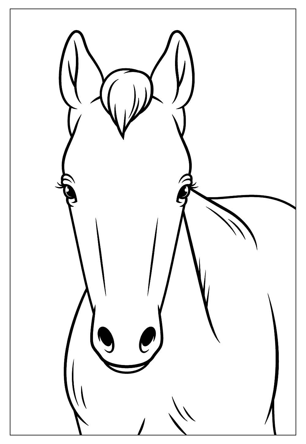Desenhos de Cavalos para Colorir e Pintar - Tudo Para Colorir