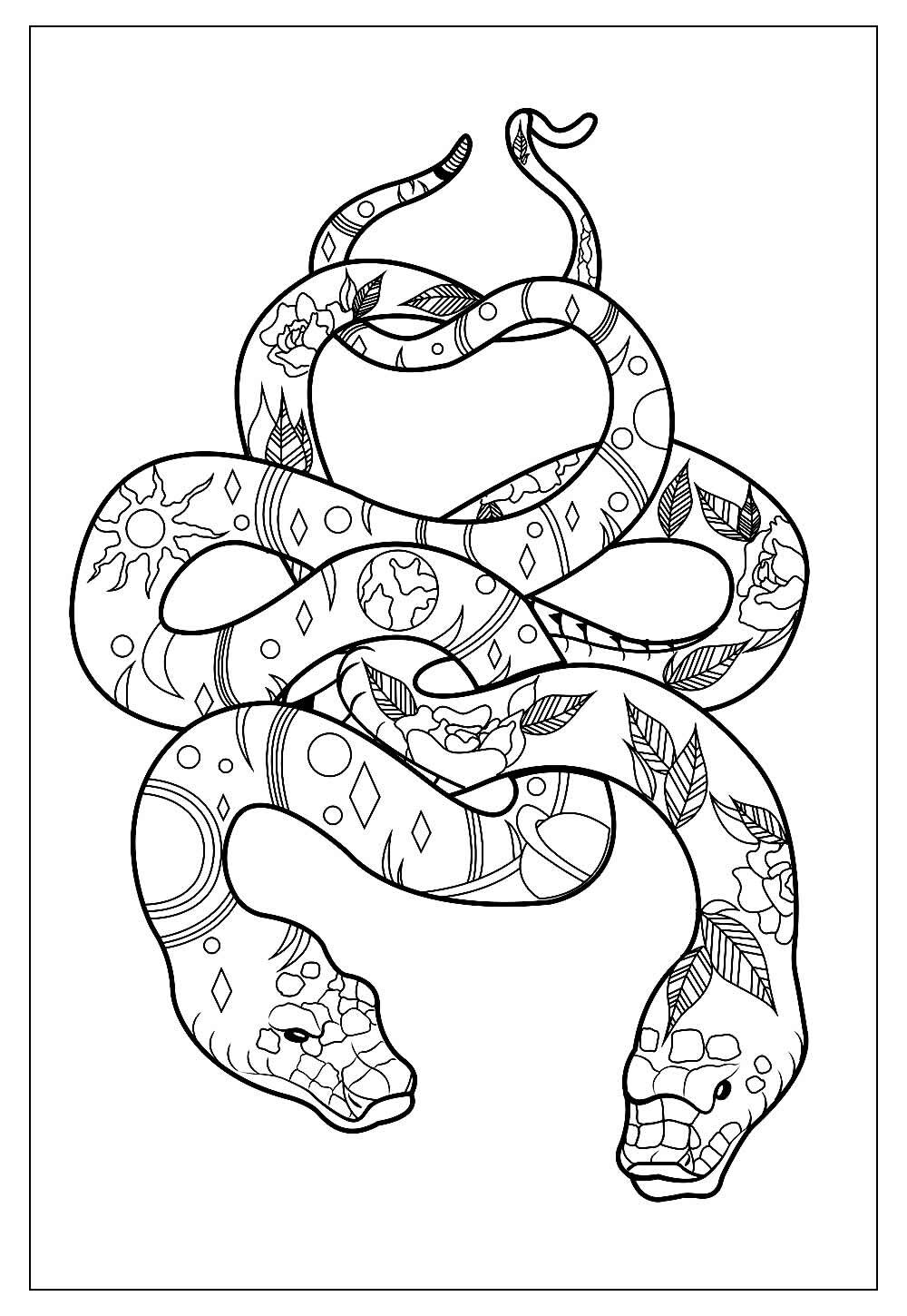 Desenhos de Cobra para Colorir e Imprimir