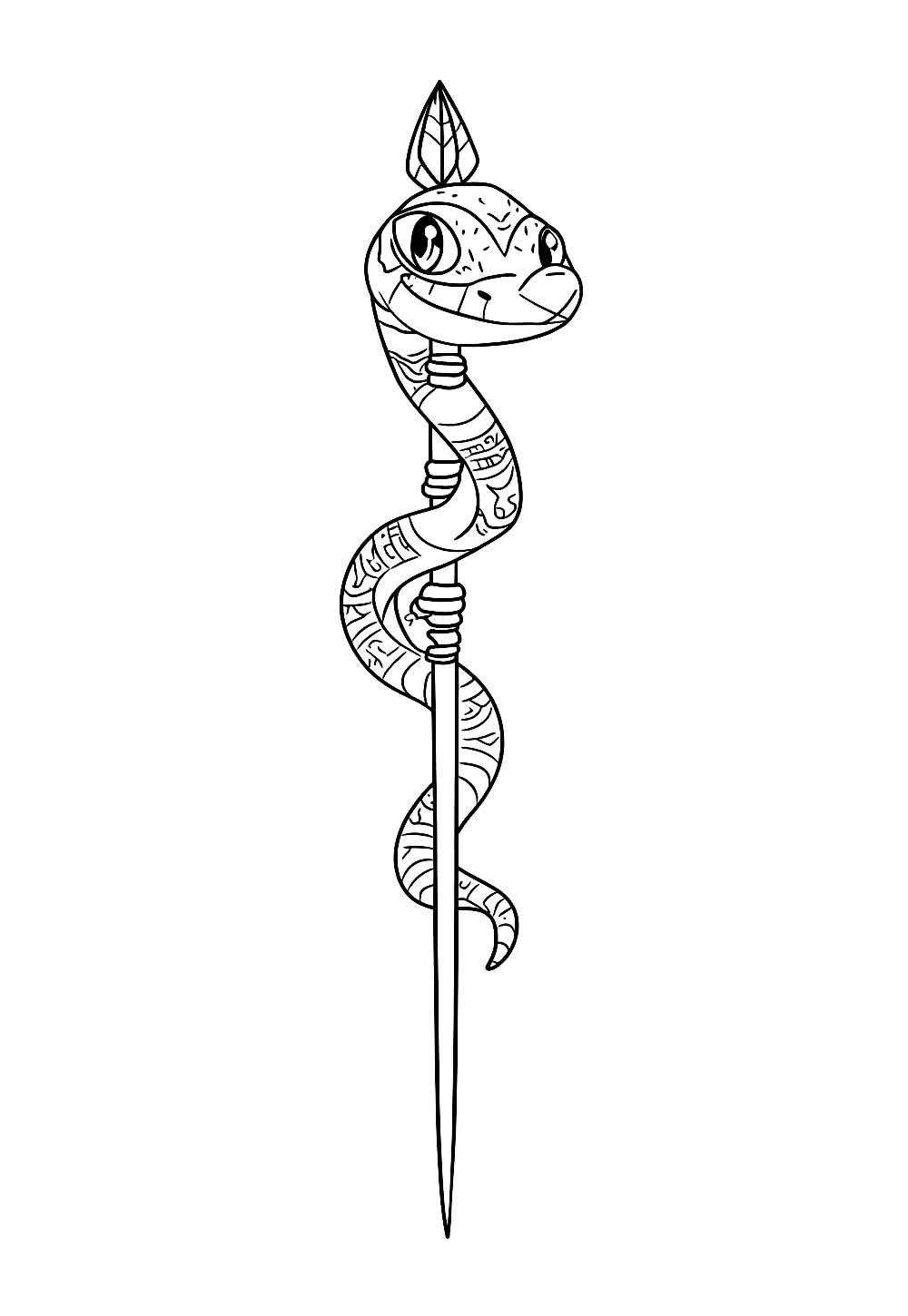 Desenho de Cobra para colorir e pintar