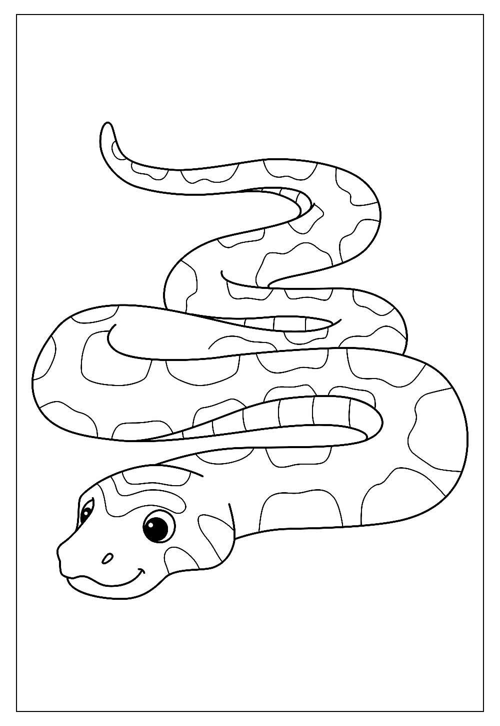 Desenhos de Cobra para Colorir e Pintar - Tudo Para Colorir