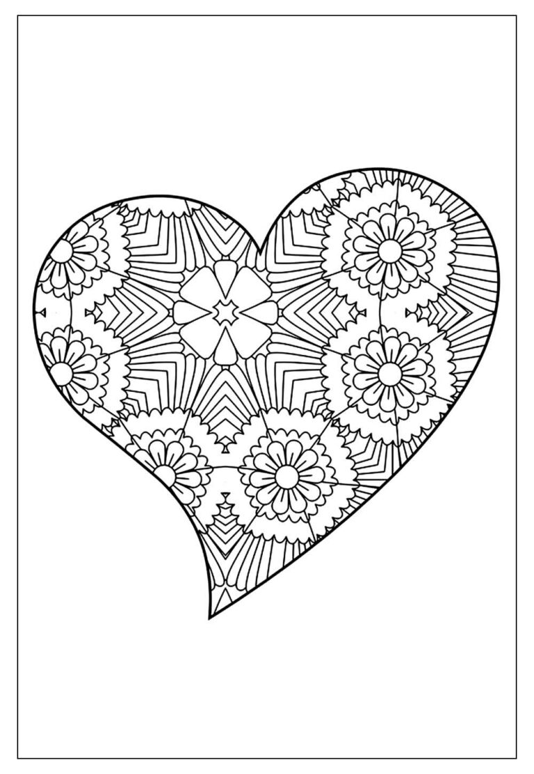 Desenhos de Coração para Colorir e Pintar - Tudo Para Colorir