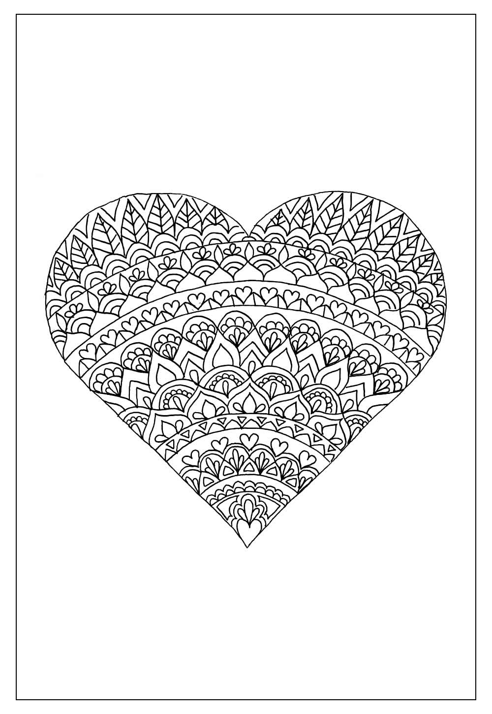 Desenhos de Coração para Colorir e Pintar - Tudo Para Colorir