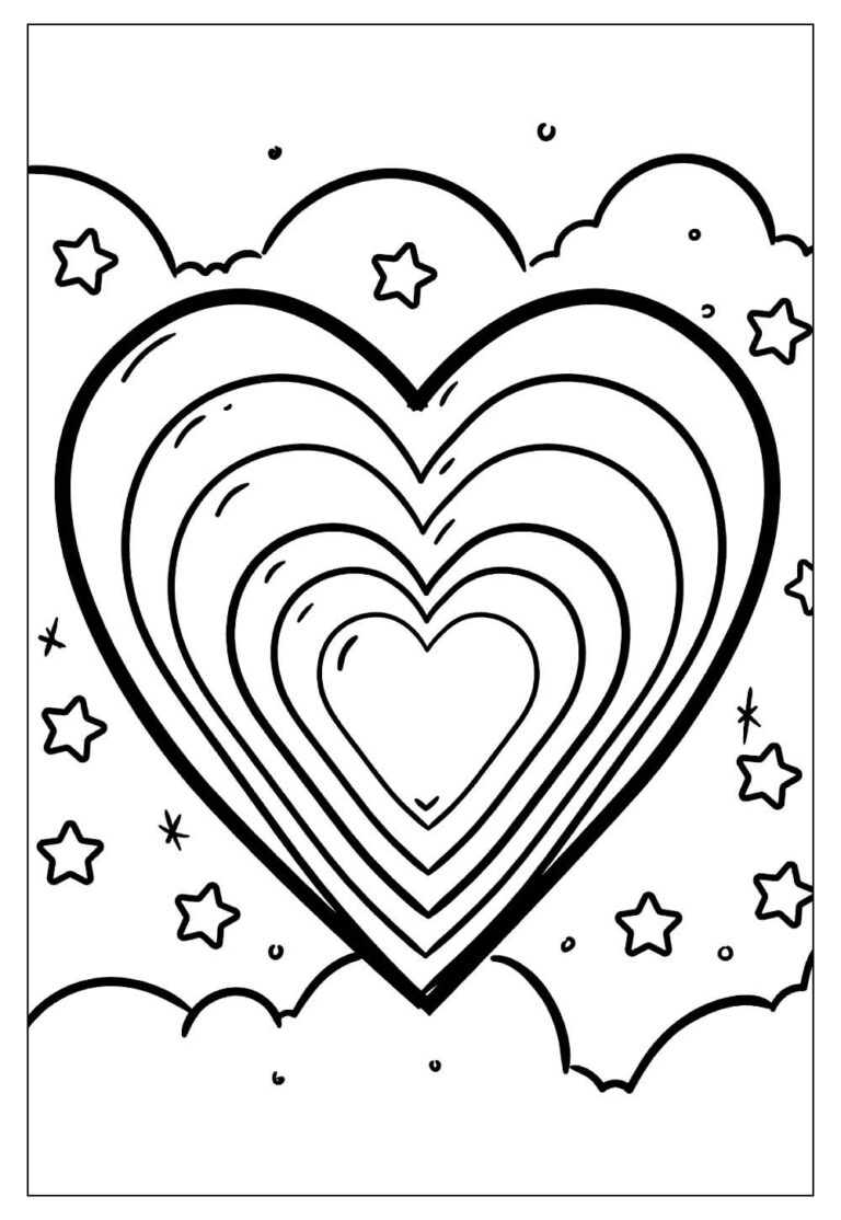 Desenhos de Coração para Colorir e Pintar - Tudo Para Colorir