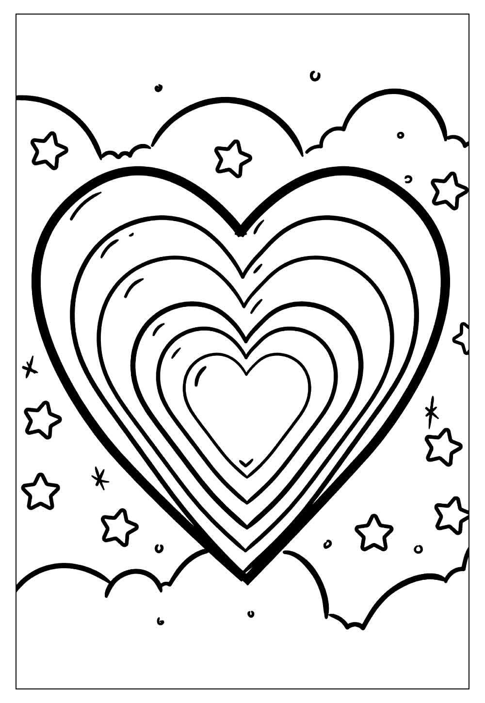 Desenhos de Coração para Colorir e Pintar - Tudo Para Colorir
