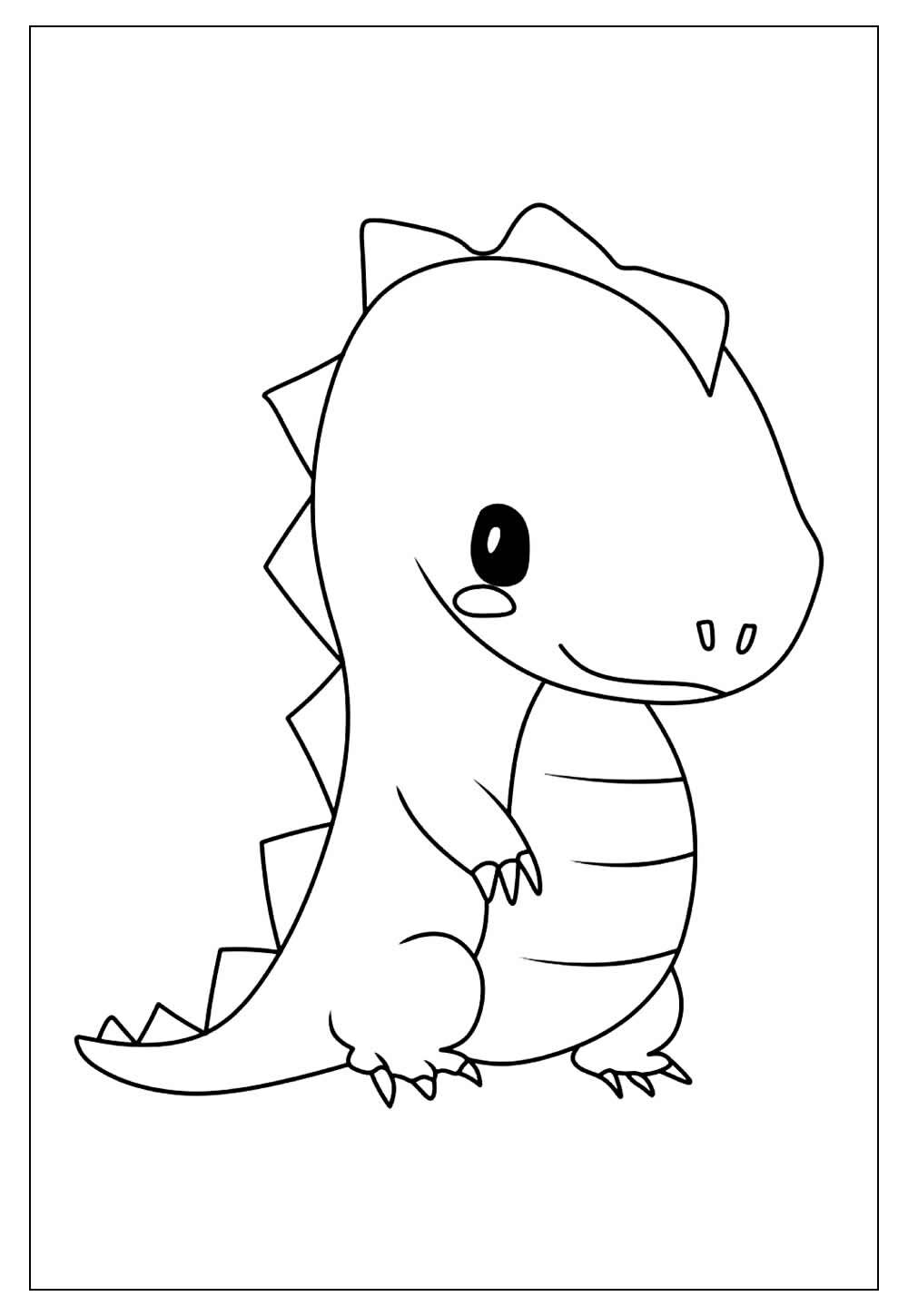 Desenho de Dinossauro para pintar