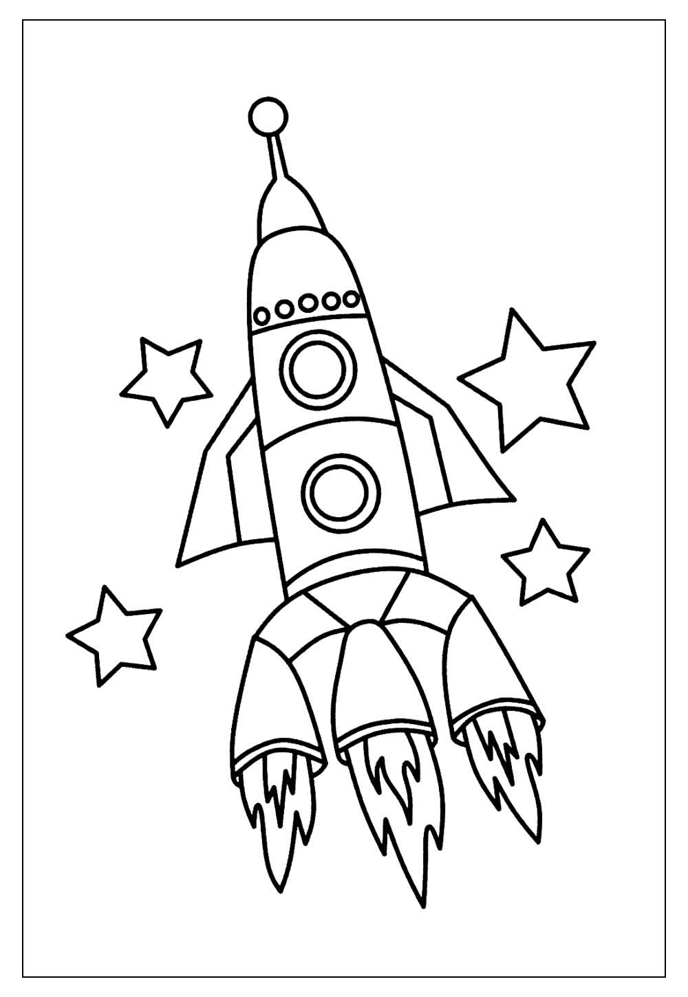 Desenhos de Foguete para Colorir e Pintar - Tudo Para Colorir