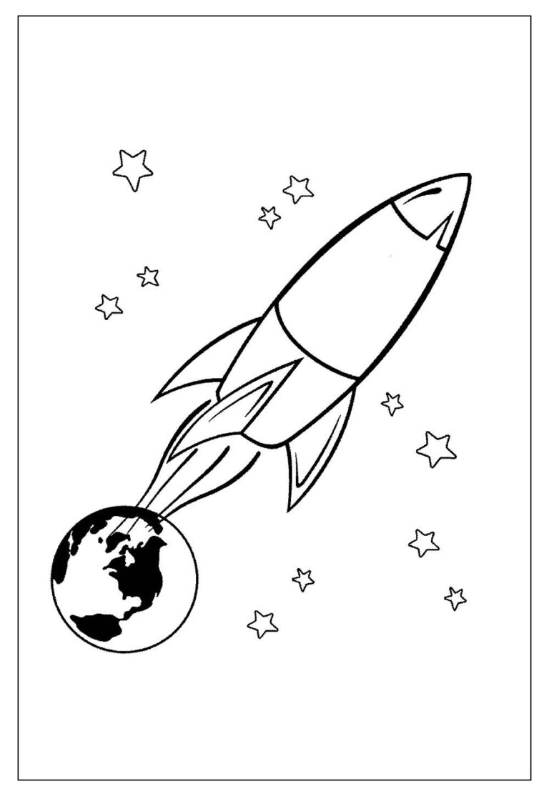 Desenhos de Foguete para Colorir e Pintar - Tudo Para Colorir