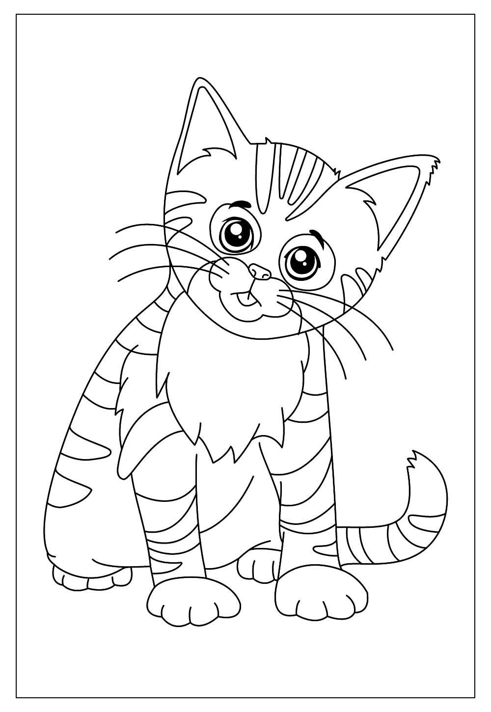 Desenho de Gatinho para Colorir