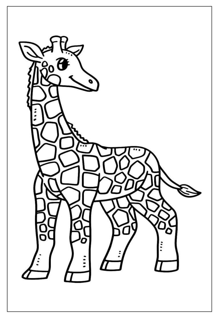 Desenhos de Girafas para Colorir e Pintar - Tudo Para Colorir