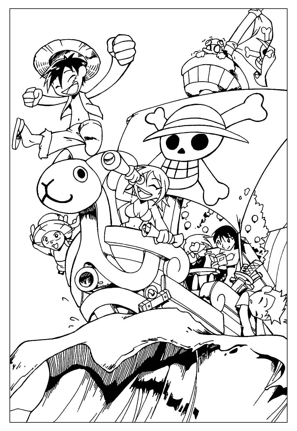 Desenhos de One Piece Para Colorir e Imprimir - Pintar Grátis Online