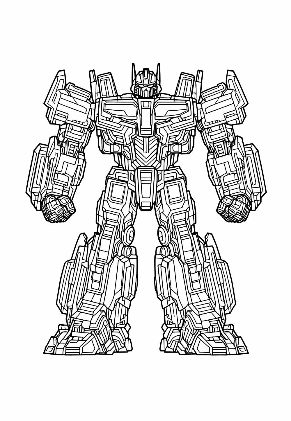 Tansformers para pintar e colorir - Robô