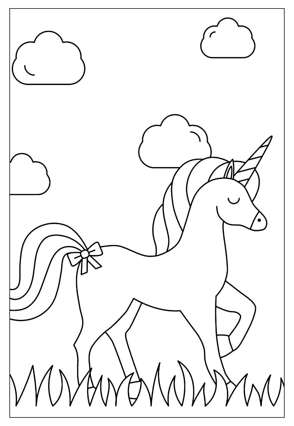 Desenho para Colorir Unicornio! Ative a Criatividade!