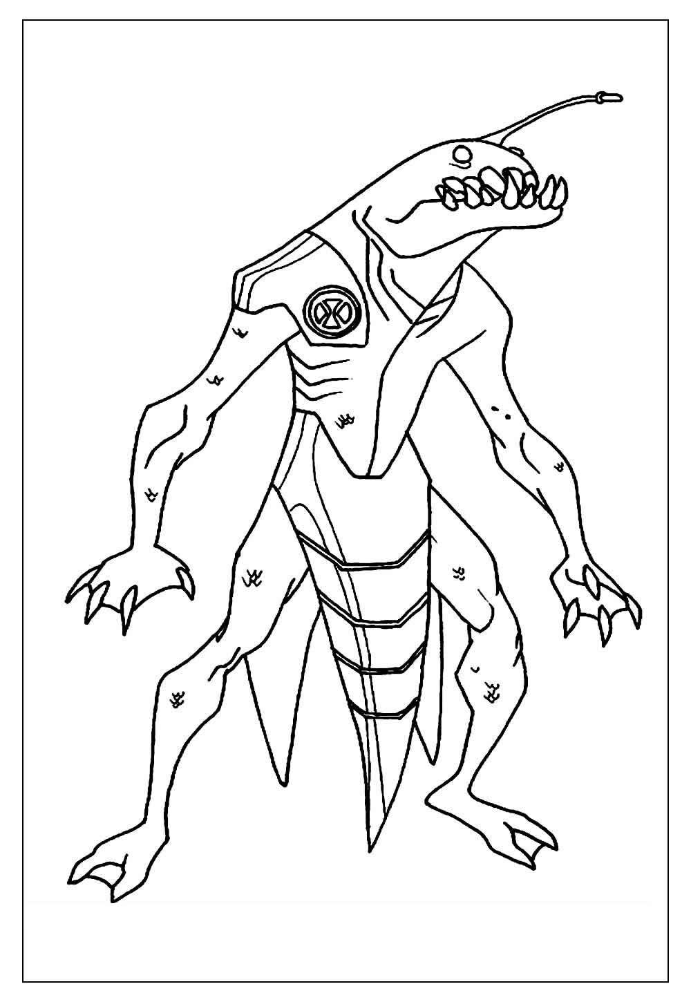 Imagem do Ben 10 para pintar e colorir - Monstro
