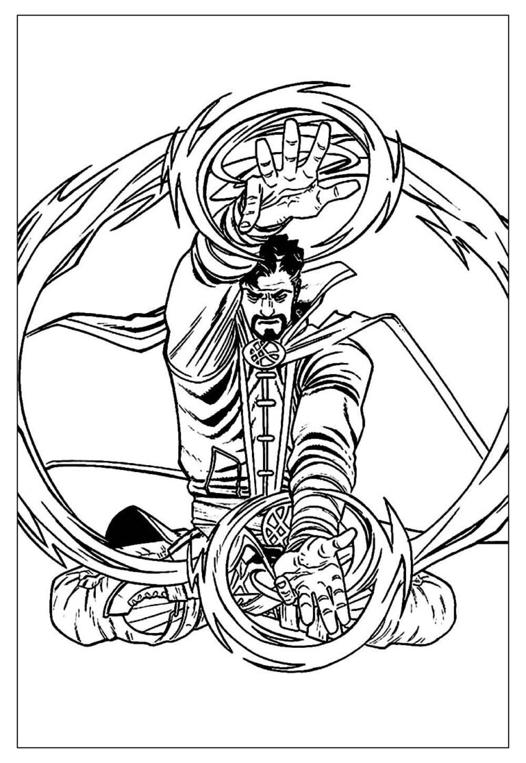 Desenhos do Doutor Estranho para Colorir e Pintar