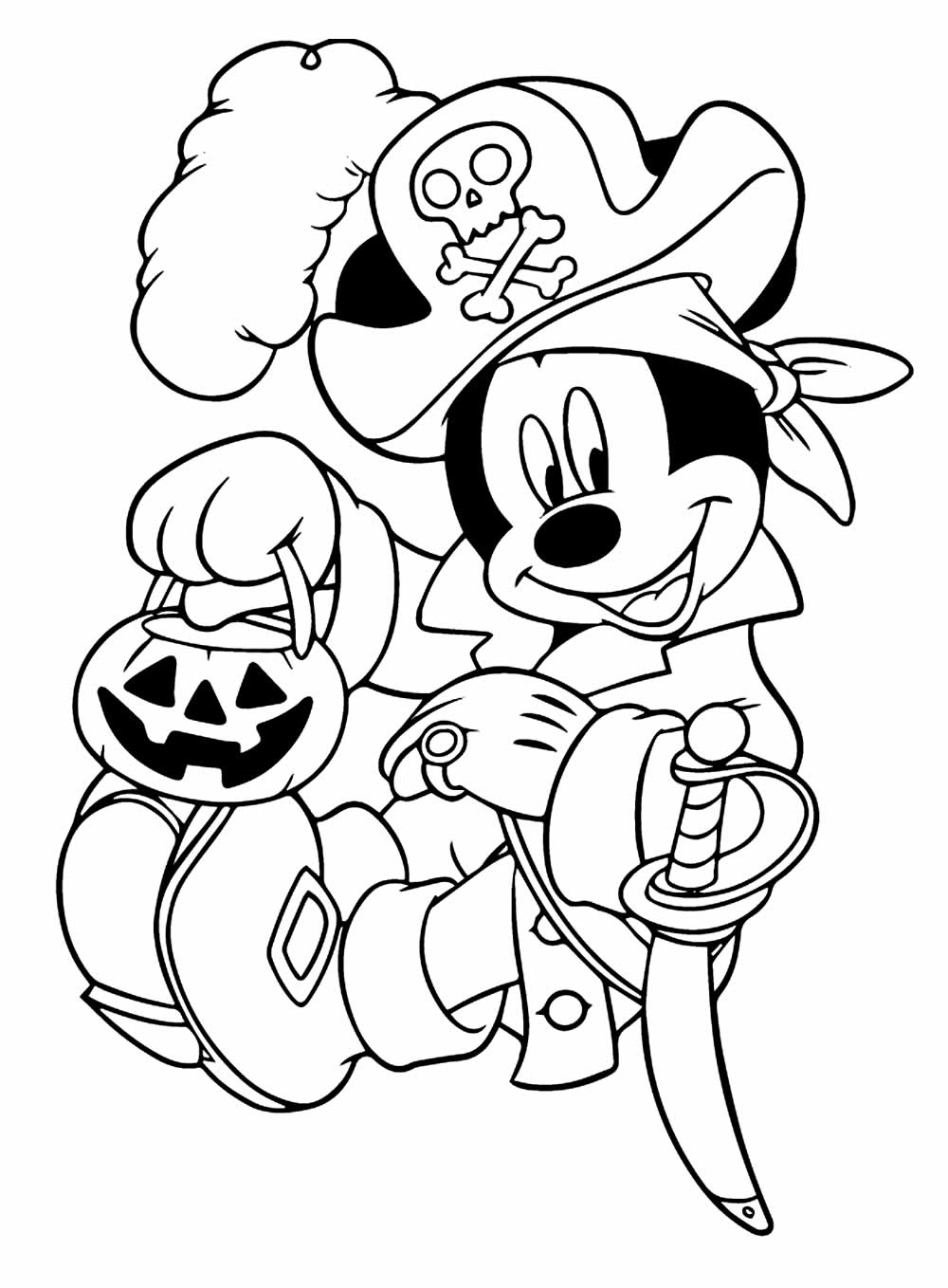 Desenho do Mickey para colorir e pintar