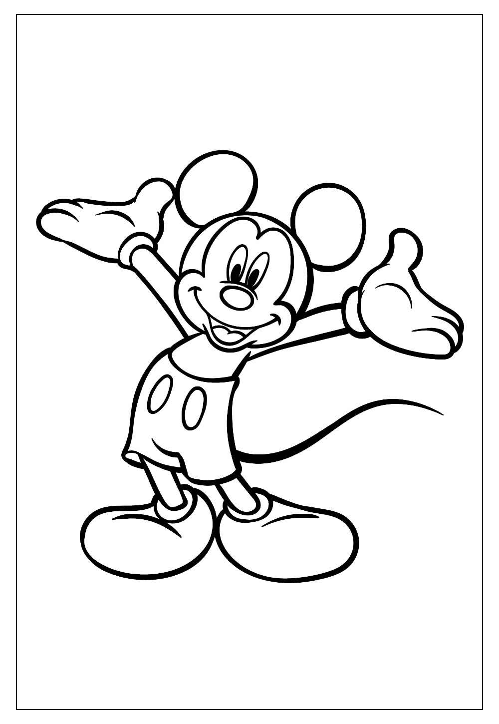 Desenho do Mickey Mouse para colorir