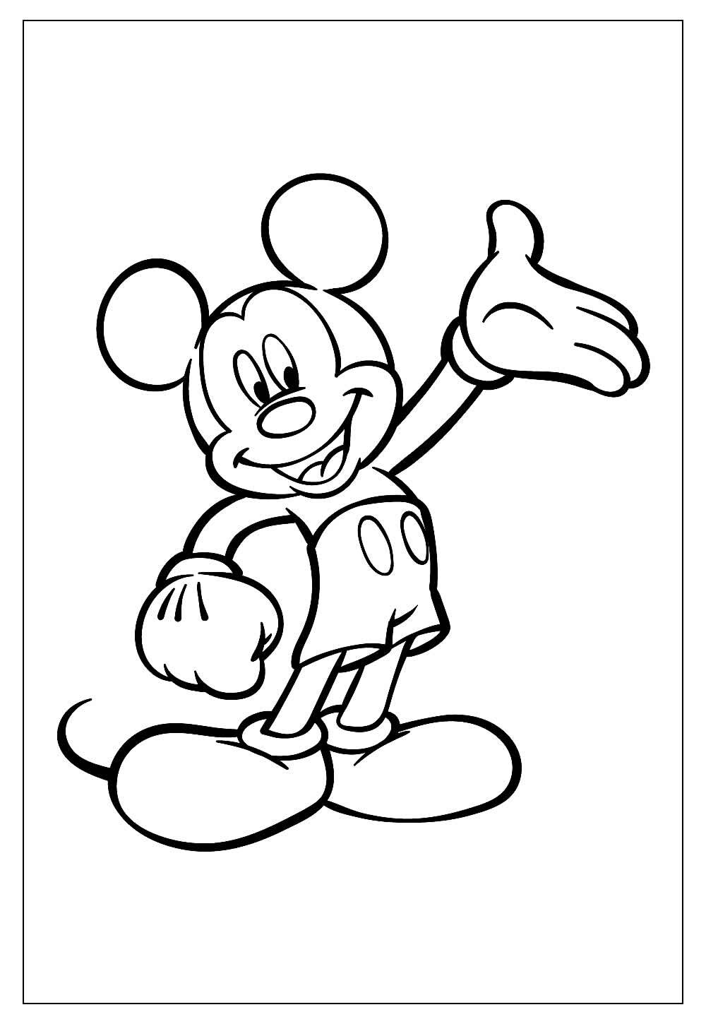 Desenho do Mickey Mouse para colorir