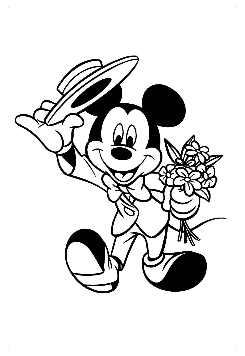 Desenho do Mickey Mouse para pintar