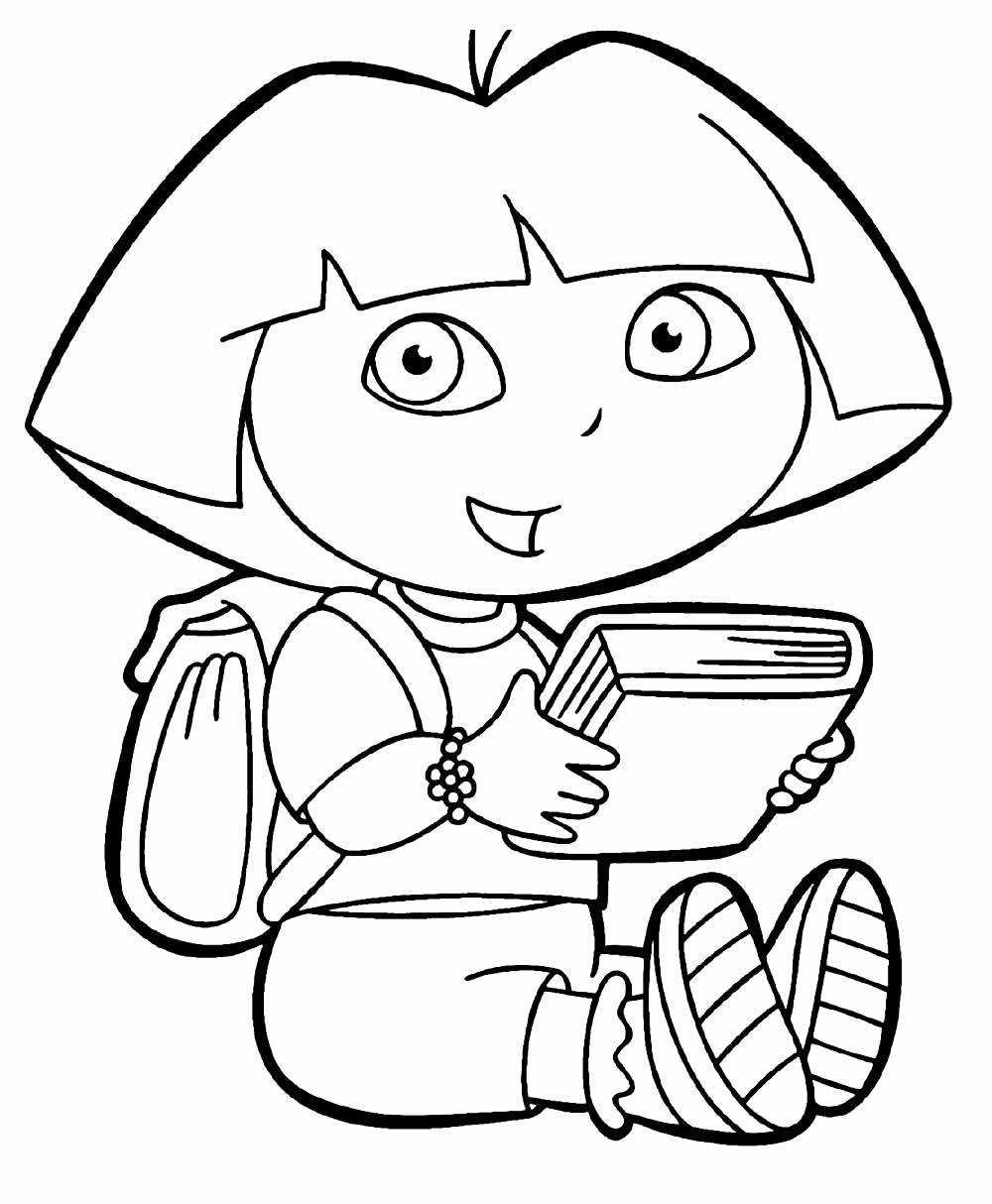 Desenho da Dora Aventureira para colorir