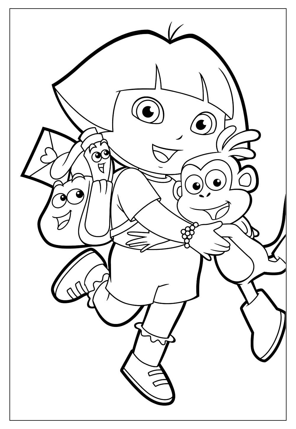 Desenhos da Dora Aventureira para Colorir e Pintar